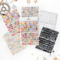 0.5 Inch Number Letter Stickers, 30 Sheets Vinyl Decals, DIY Labels, Multicolor