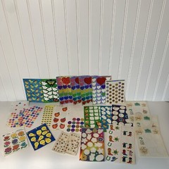 Vintage Sticker Sheets Used Mixed Lot Loose Sheets AS IS