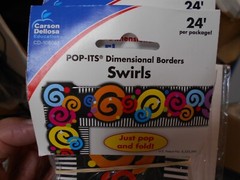 dimensional Borders for Classroom Decor 24′ per pkg ….. 4 DIFFERENT pkgs BOGO