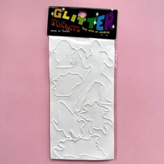 Vintage Glitter Stickers Puffy Anime Space Alien Robots Transformers New Sealed