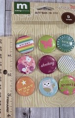 Crafts Junk Journaling Brads Making Memories Just Chillin Girl Badge Brads (9)