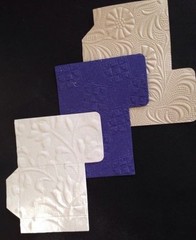 LIBRARY CARD POCKET Die-Cut(4pc) Approx.3″x1-3/4″Handmade Paper •Journaling•Deco