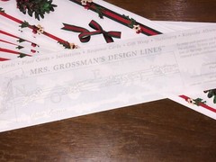 10 Mrs Grossmans Christmas Garland Border Stickers Holidays Pomegranate Greenery