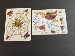 2 Large Vintage BJ Sticker Sheets 6″ x 4 1/2″