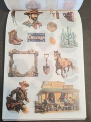 30 Pgs Of Washi Stickers & 20 Sheets Of Ephemera Papers New Style Wild Wild West