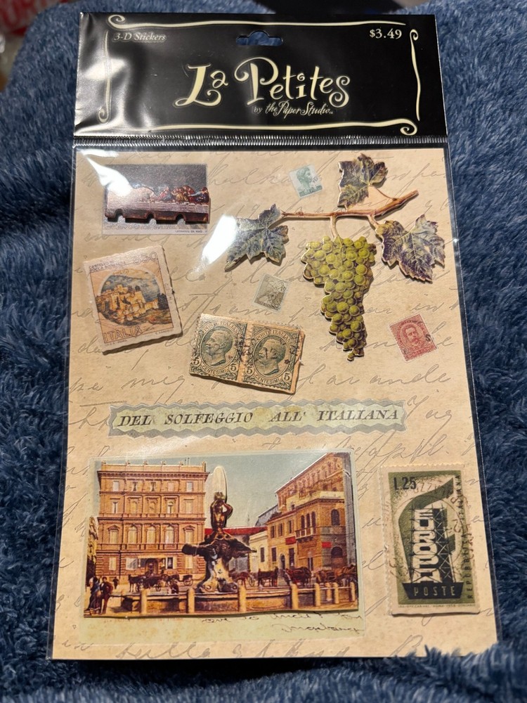 VINTAGE 2005 Paper Studio La Petite’s 3D Layered Stickers ITALY GRAPEVINE