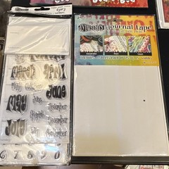 Ranger Journal Tape Adhesive Canvas Dyary Stamps Mixed Lot Multicolor Journaling