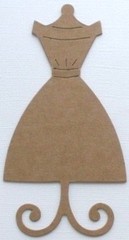 {4} *DRESS FORM* Bare Forms Unfinished Chipboard Die Cuts – 5″