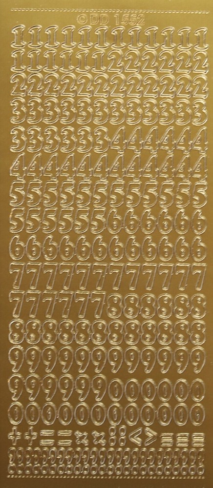 10mm (1cm) NUMBERS Symbols Number 5 Colours