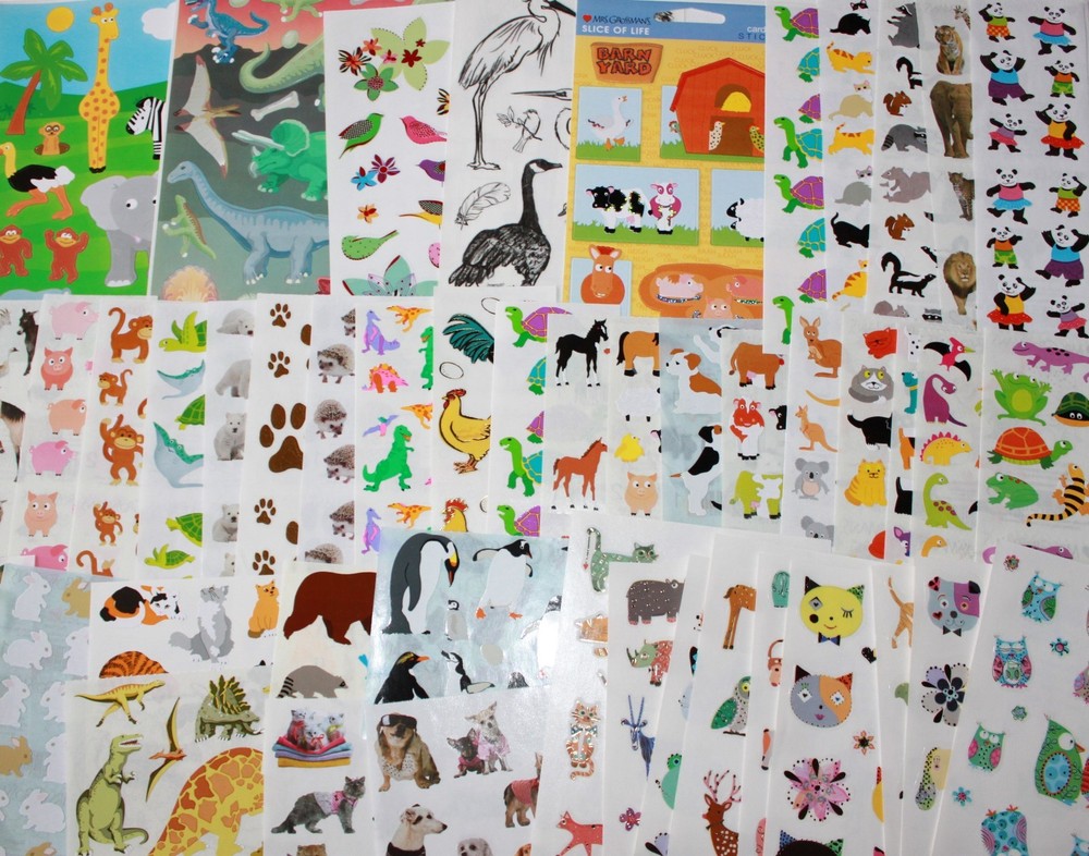 Mrs. Grossman sticker 1 sheet Animals C – You Choose