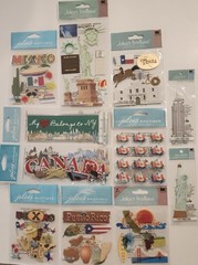 JOLEE’S BOUTIQUE Lot of 11 Dimensional Scrapbooking Stickers TRAVEL DESTINATIONS