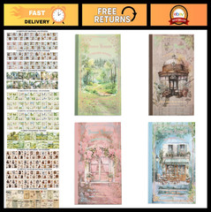 300 Pre-Cut Washi Stickers for Scrapbooking & Journaling – Garden Landscape Desi