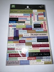 Making Memories Wedding Word Fetti Stickers 114 Stickers NIP