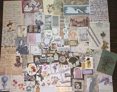 Junk Journal Kit Vintage Style Paper Stickers Tags Tickets Images Ephemera Craft