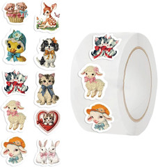 500PCS Ocean Animal Stickers Roll Sea Creature Labels for School Supplies