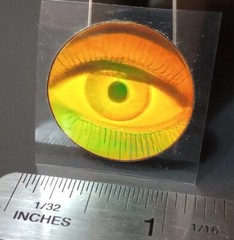 Vintage Stickers 3D Holographic Evil Eye Sticker Mod VTG RARE Laser Polaroid ?