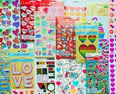 Love Heart Themed Set 999+ Stickers Scrapbooking DIY Cards Planners Teacher Kids
