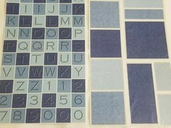 NEW Lot 8 Pkgs Woodstone Alphabet Tile Stickers Blue Green Orange Yellow -F