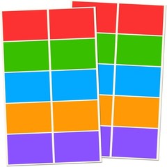 Assorted Color Label Stickers 250 Pieces 3×2 Inches for Moving and Labeling