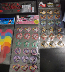 NEW LOT of 6 DISNEY MICKEY & MINNIE MOUSE GOOFY + theme scrapbooking sticker