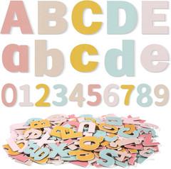 310 Pieces Felt Letter Stickers with Numbers for Bulletin Board Classroom (Rainb