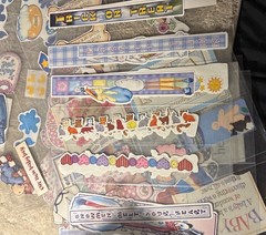 Large Scrapbooking Sticker Ephemera Lot School Baby Holiday Plus Binder Sleeves