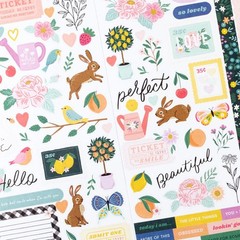 Bea Valint SKETCHBOOK ICONS & PHRASES (2) Cardstock Sticker Sheets scrapbooking