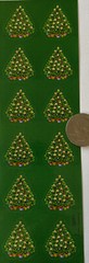LIT CHRISTMAS TREE Stickers (12Pc)Paper Art•Decorated •Ornaments•Holiday•Gifts