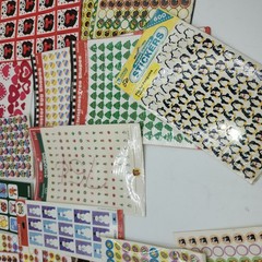 Lot VINTAGE Stickers mini reward Fall Halloween Christmas Hallmark school
