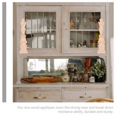 2pcs Wardrobe Carved Onlay Wood Appliques And Onlays For Furniture