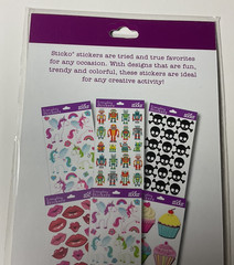 Sticko Chalk Quote Stickers 16PC EK Success Scrapbook Planner B/W Typography New