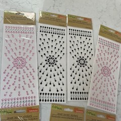 7 Stickers Starburst Gems Multi Color Jewels Rhinestones Bling Crafter’s Square