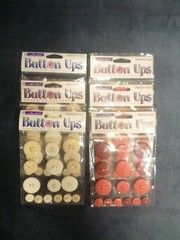 (6 Sheets) Scrapbooking Button Stickers Button Ups Photo Safe Adhesive Buttons