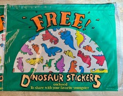 1989 Highlights for Children Sealed Dinosaur Stickers 40+ in original packaging