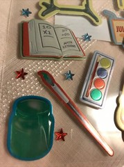 Recollections Scrapbook Stickers 2ns Grade School Class NEW Back Pack Paint