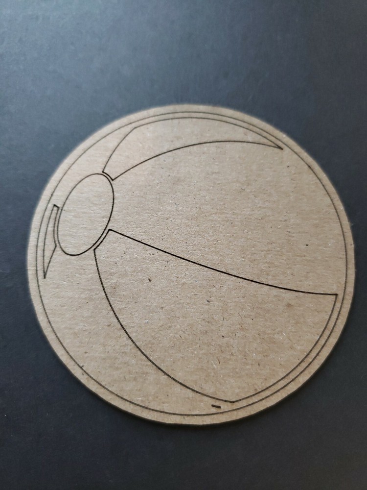 Chipboard Scrapbooking laser scored and cut die cut embellishment Beach Ball #1