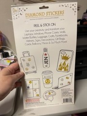 Unicorn Rainbow Diamond Glitter Stickers No Mess Party Favor Supply New!!!