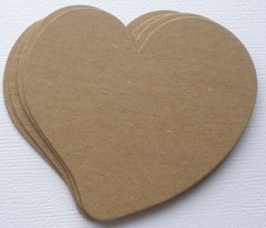 {5} CRUSH HEARTS – Raw Bare Unfinished Chipboard Die Cuts Embellishments