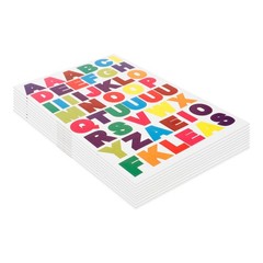 10 Sheet Cursive Letter Stickers Colorful Decorative Alphabet Adhesive Labels