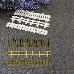 3pcs rustic wooden picket fence country wood fences Metal die cut cutting dies