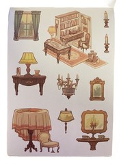 ~6″ x 8″ Scrapbook or Journal Stickers – 20 Sheets – European Retro System