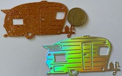 HAPPY CAMPER Die-Cut Set(6pc) Travel Trailer•Roadtrip•Family •Friends•Vacation•