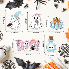 26 Sheets Halloween Stickers Crafts – 520Pcs Pumpkin Spider Skeleton Ghost Witch
