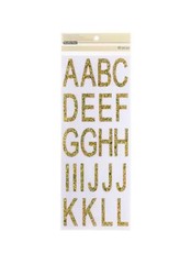 🌟💛 Lot of 8 Recollections Gold Chunky Glitter Alphabet Stickers ✨