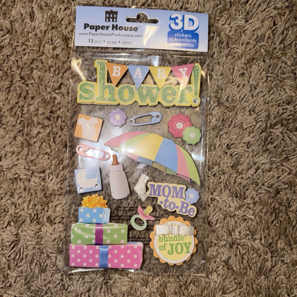 Baby Shower -3D scrapbook stickers – Paper House STDM-0047
