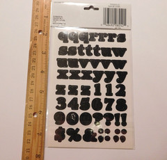 Keepsake Essentials Stickers Lot 2 Sheets Package ~ABC Black Lower Case Letters~