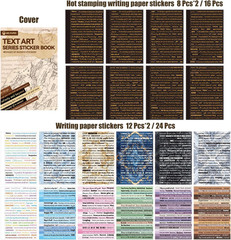 2438 Bronzing English Motivational Phrase Stickers, 40 Sheets for Journal Quote