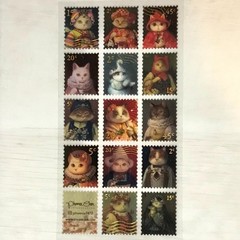 Stickii Club Winter Cat Sticker Sheets Lot of 3 Stamps & Circles
