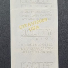 HAMBLY STUDIOS STICKERS FOIL HOLOGRAPHIC BORDER MERRY CHRISTMAS TREE LIGHTS RARE