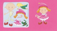 10 Make Your Own Christmas Holiday Elf Stickers – Party Favors – Winter